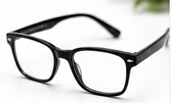 Realistic full-rim glasses